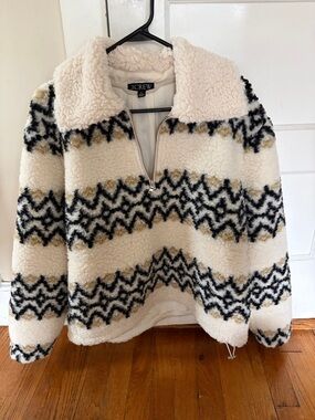 J. Crew Fair-Isle Sherpa Fleece Half-Zip Pullover